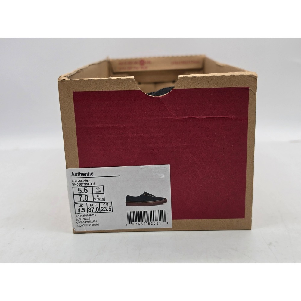 Vans Authentic Classic Womens 7 Black Gum Sneakers Shoes VN000TSVBXH - Picture 10 of 10